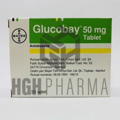 Picture of Glucobay 50mg 30 Tablet