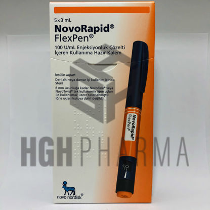 Picture of NovoRapid FlexPen 100IU 3ml-5 Pens