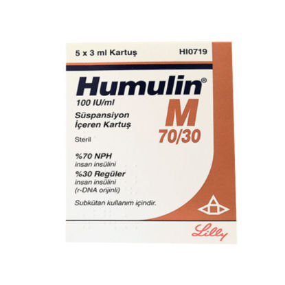 Picture of Humulin M 70/30 100IU 3ml-5 Cartridges